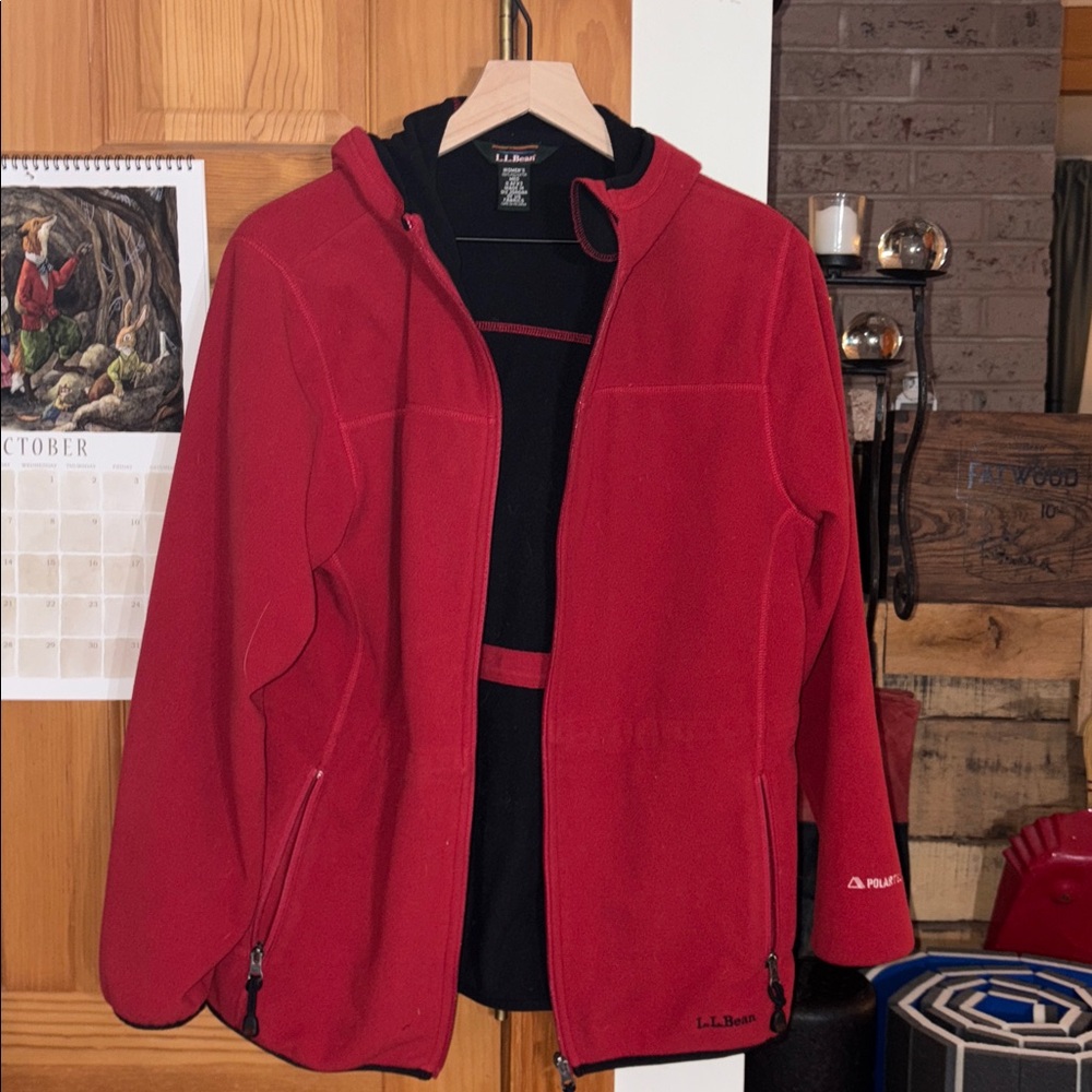 L.L. Bean Women's red Fleece Jacket